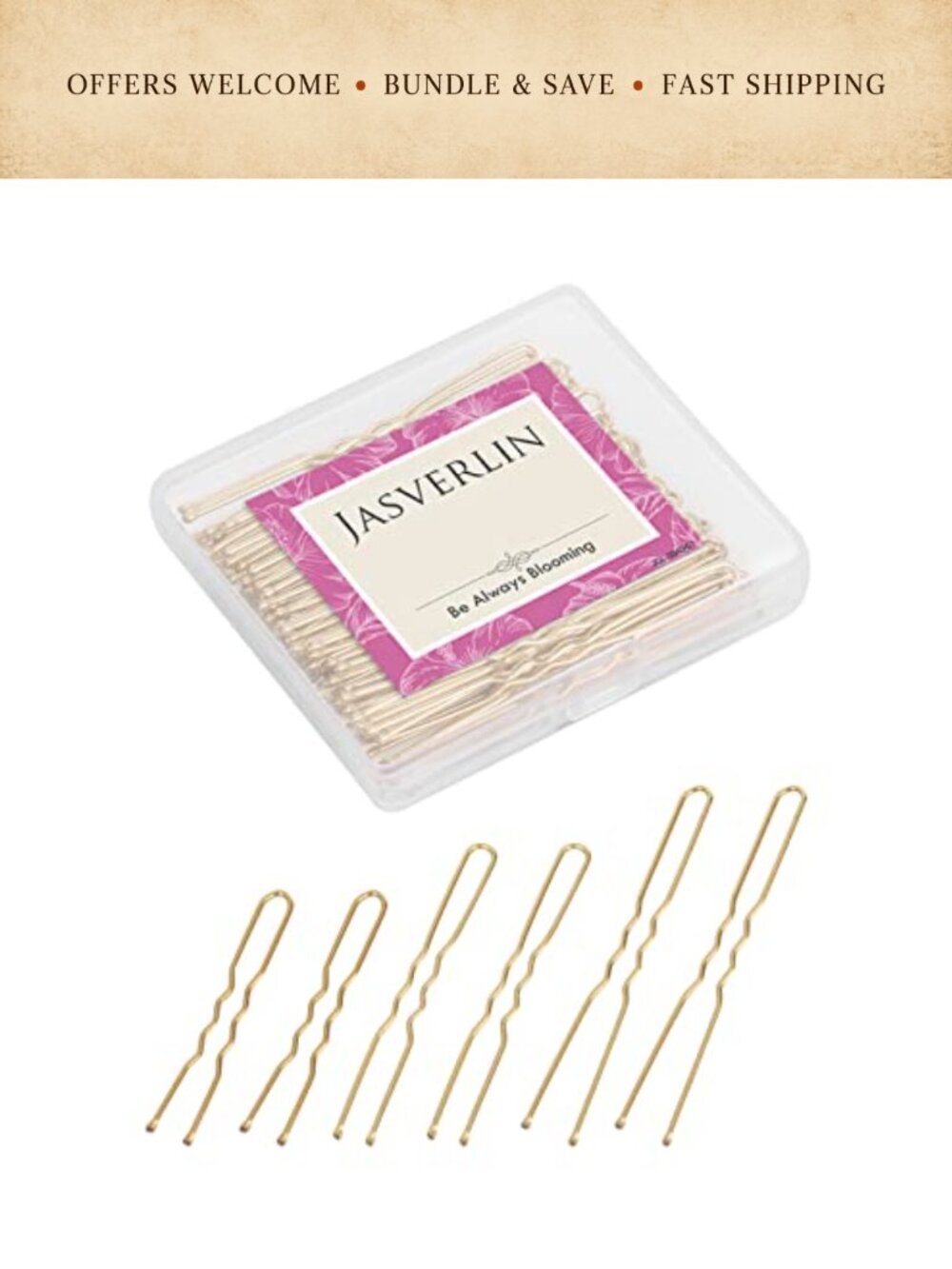 U Shaped Hair Pins Metal Alloy Bobby Pins 150 Pc Salon Updo Styling